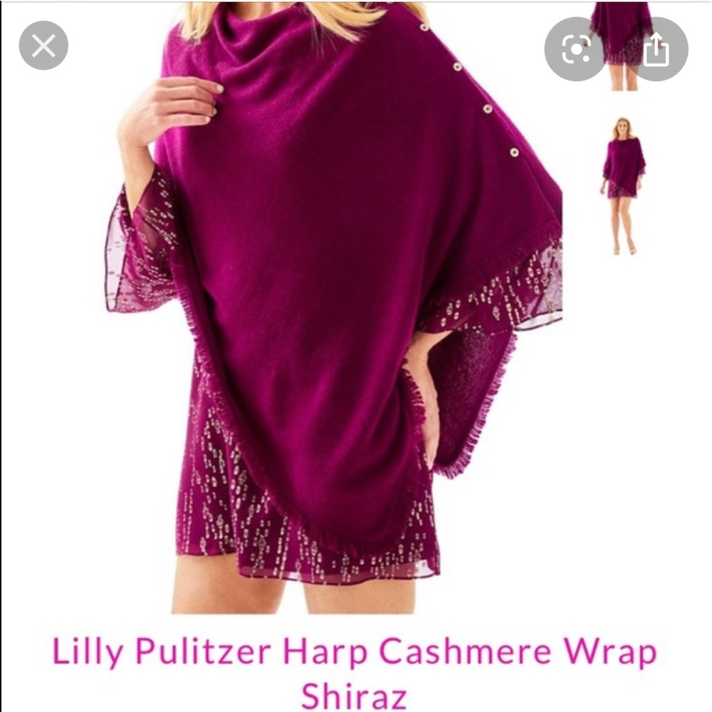 Lilly Pulitzer Shiraz Cashmere Wrap, excellent used condition.